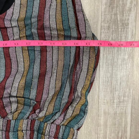 Mustard Seed Striped Smocked Sleeveless Mini Dress size Large - Picture 14 of 15